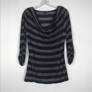 Banana Republic scoop neck blouse striped Sz S